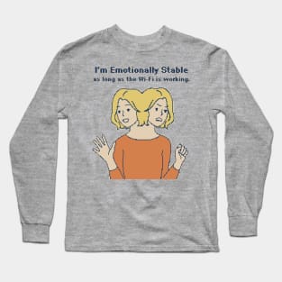 I'm Emotionally Stable - 8bit Pixelart Long Sleeve T-Shirt